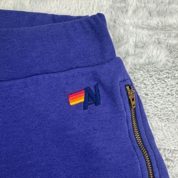 Aviator Nation Sweatpants Womens Medium Pink Colorblock Fleece Lined Jogger Leg - Picture 4 of 11